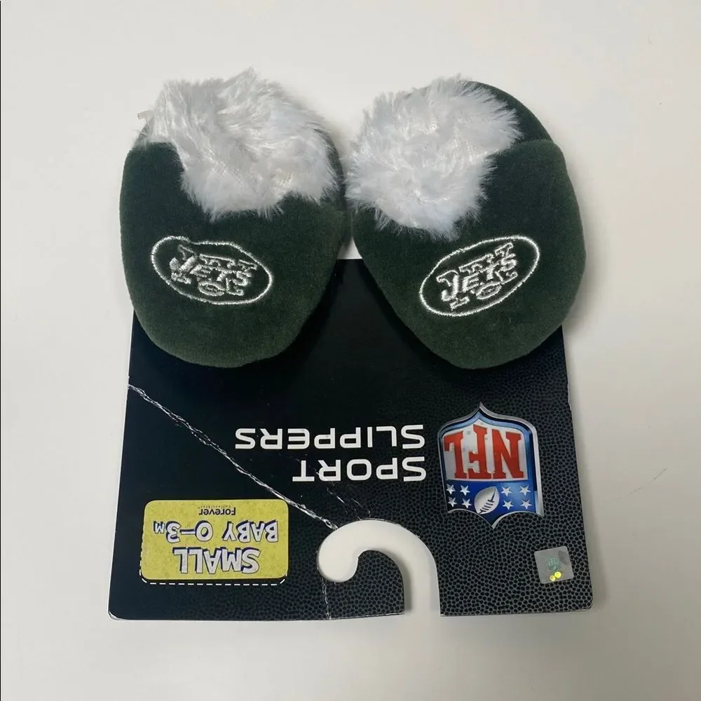 NFL New York Jets Baby Slippers 0–3 Months Infant Soft Plush Shoes